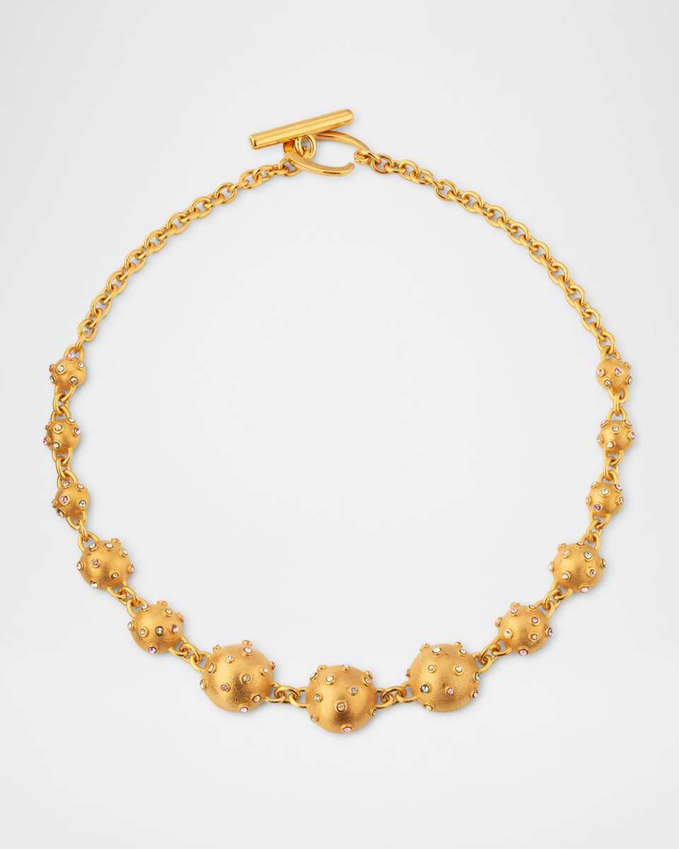 Mini Crystal Half Sphere Necklace
